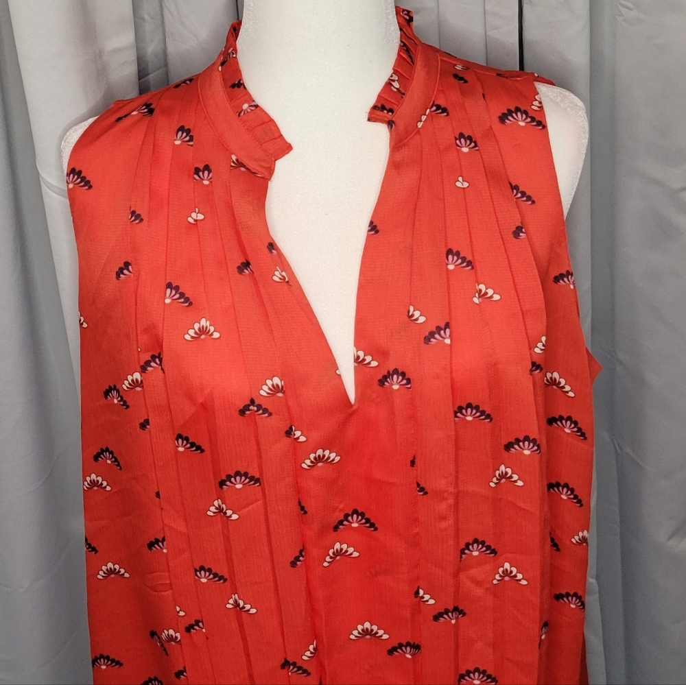 ANN TAYLOR oversized pleated swing blouse